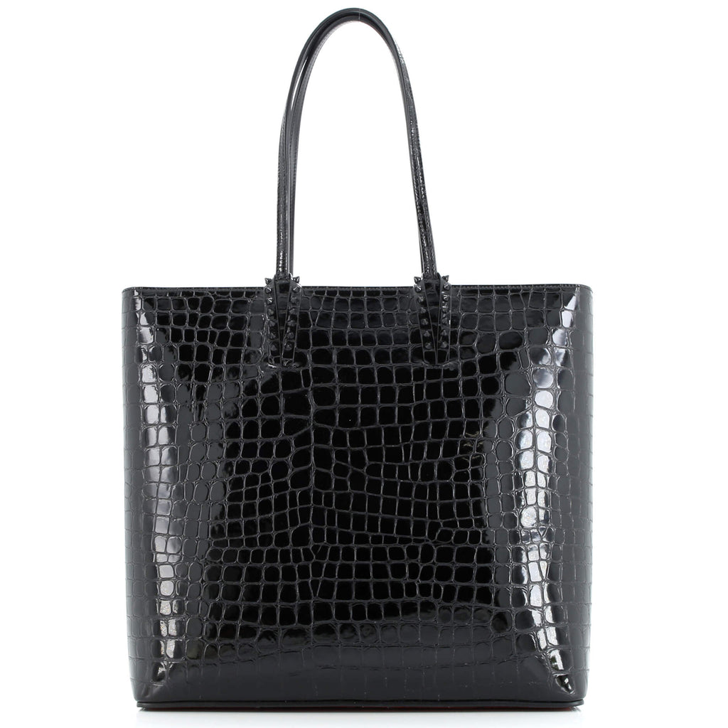 Cabata North South Zipped Tote Crocodile Embossed Leather
