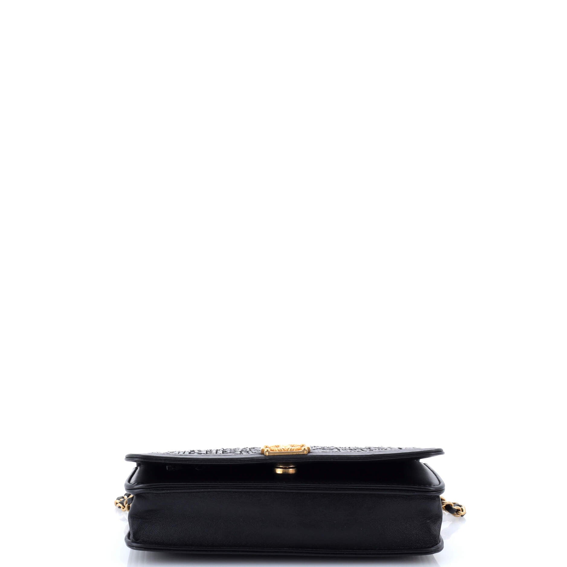 Coco Pleats Boy Wallet on Chain Pleated Crumpled Calfskin
