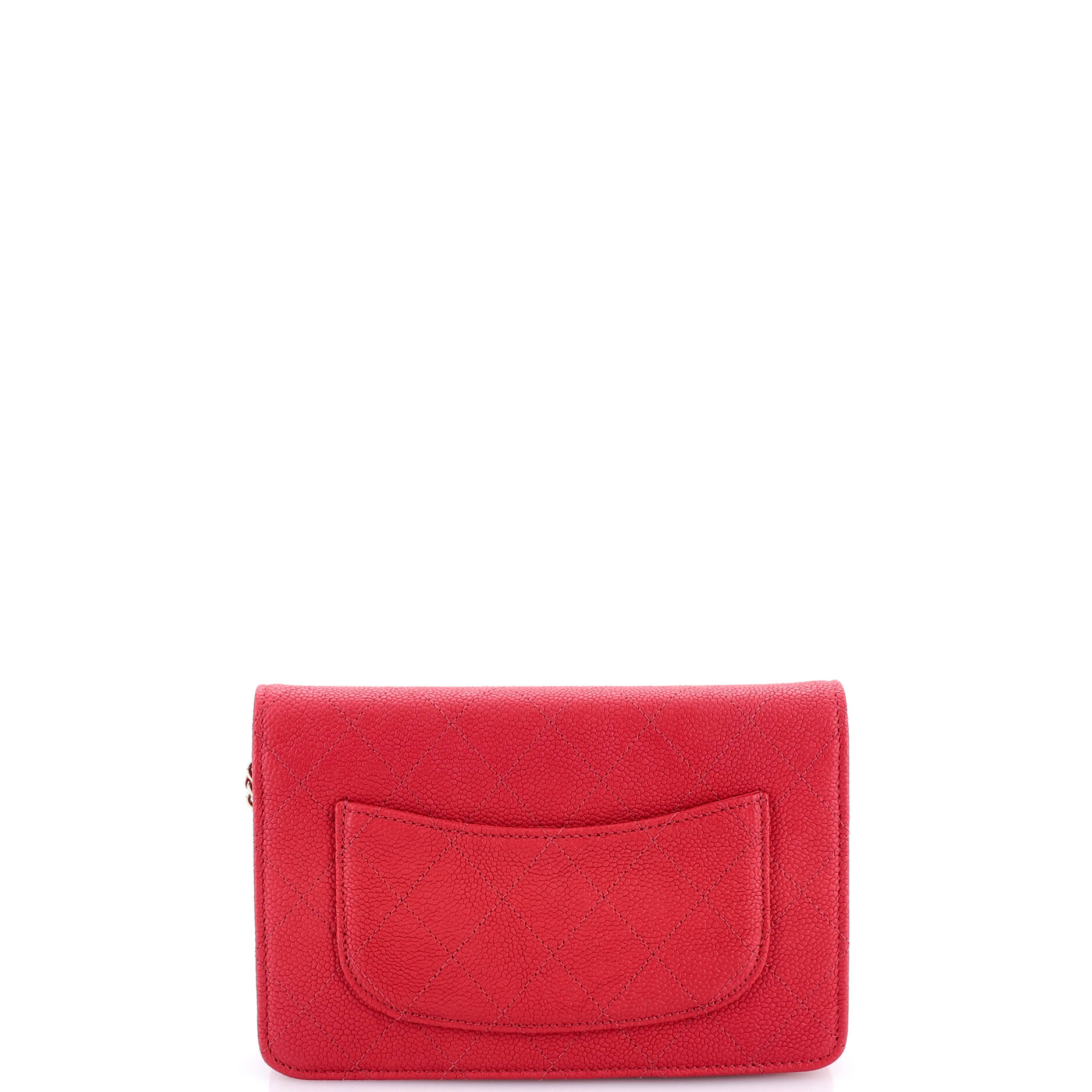 Thread Around Wallet on Chain Quilted Caviar