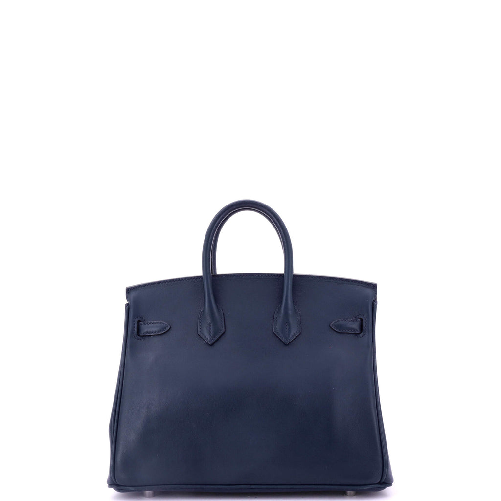 Birkin Handbag Bleu Nuit Swift with Palladium Hardware 25
