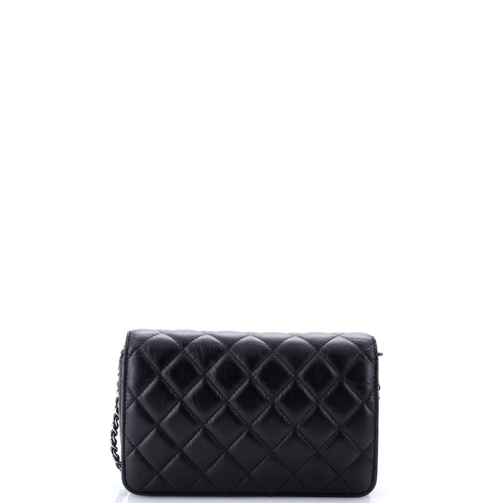 Tassel Wallet on Chain Quilted Aged Calfskin