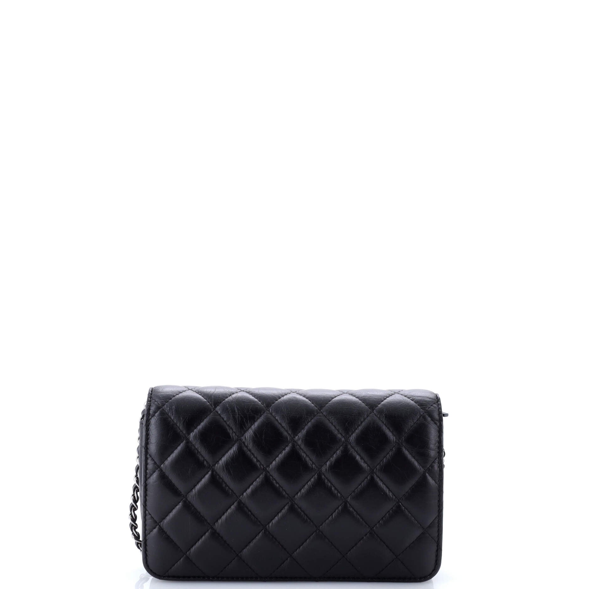 Tassel Wallet on Chain Quilted Aged Calfskin