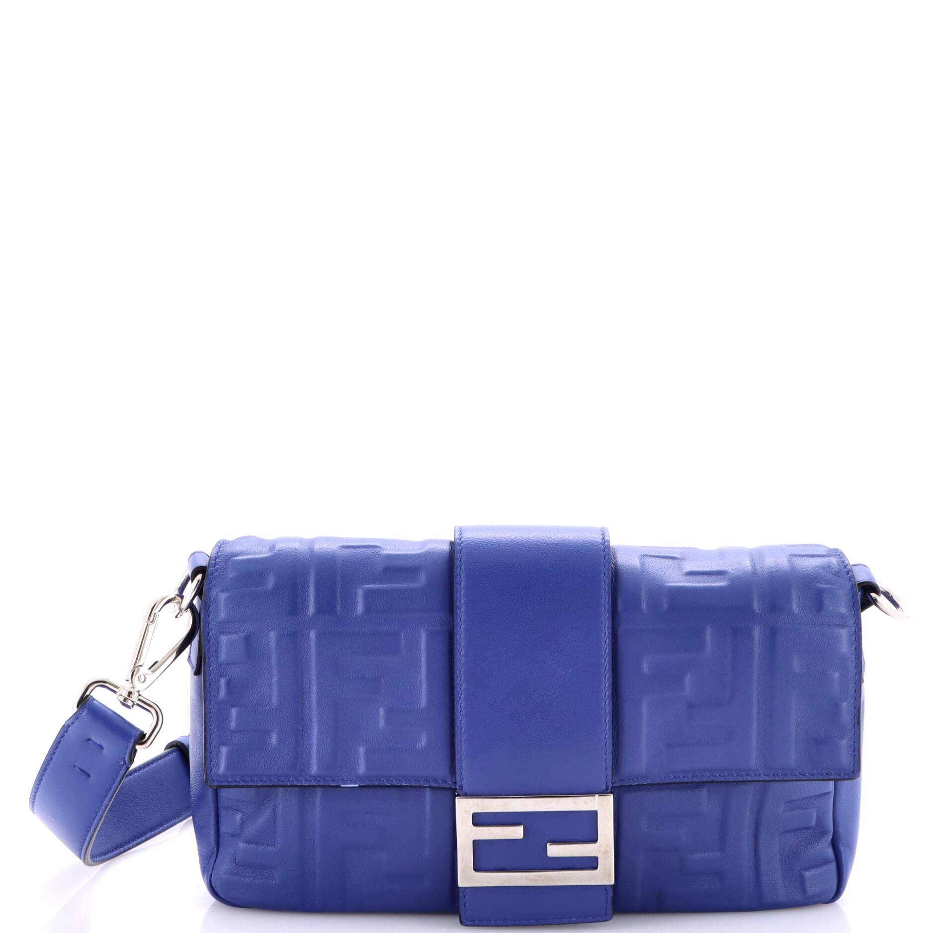 Baguette Convertible Belt Bag Zucca Embossed Leather Medium