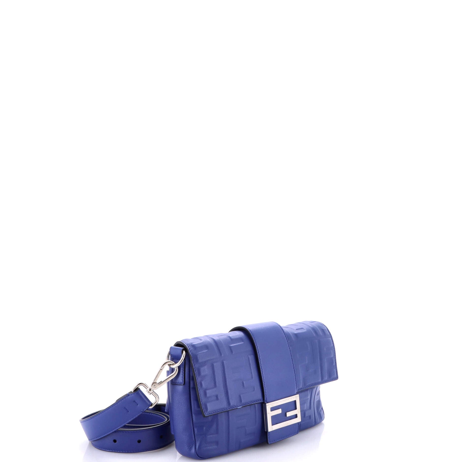 Baguette Convertible Belt Bag Zucca Embossed Leather Medium