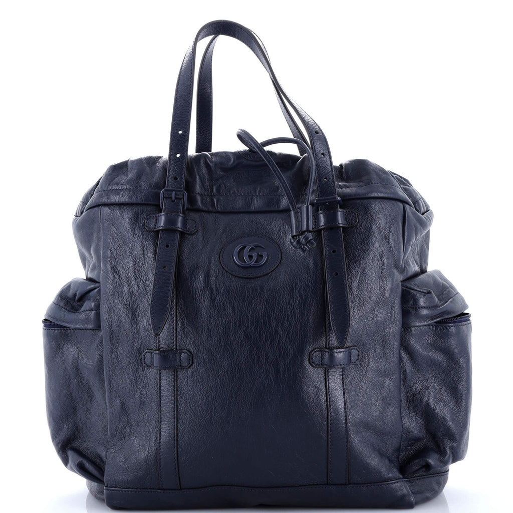Tonal GG Drawstring Tote Leather