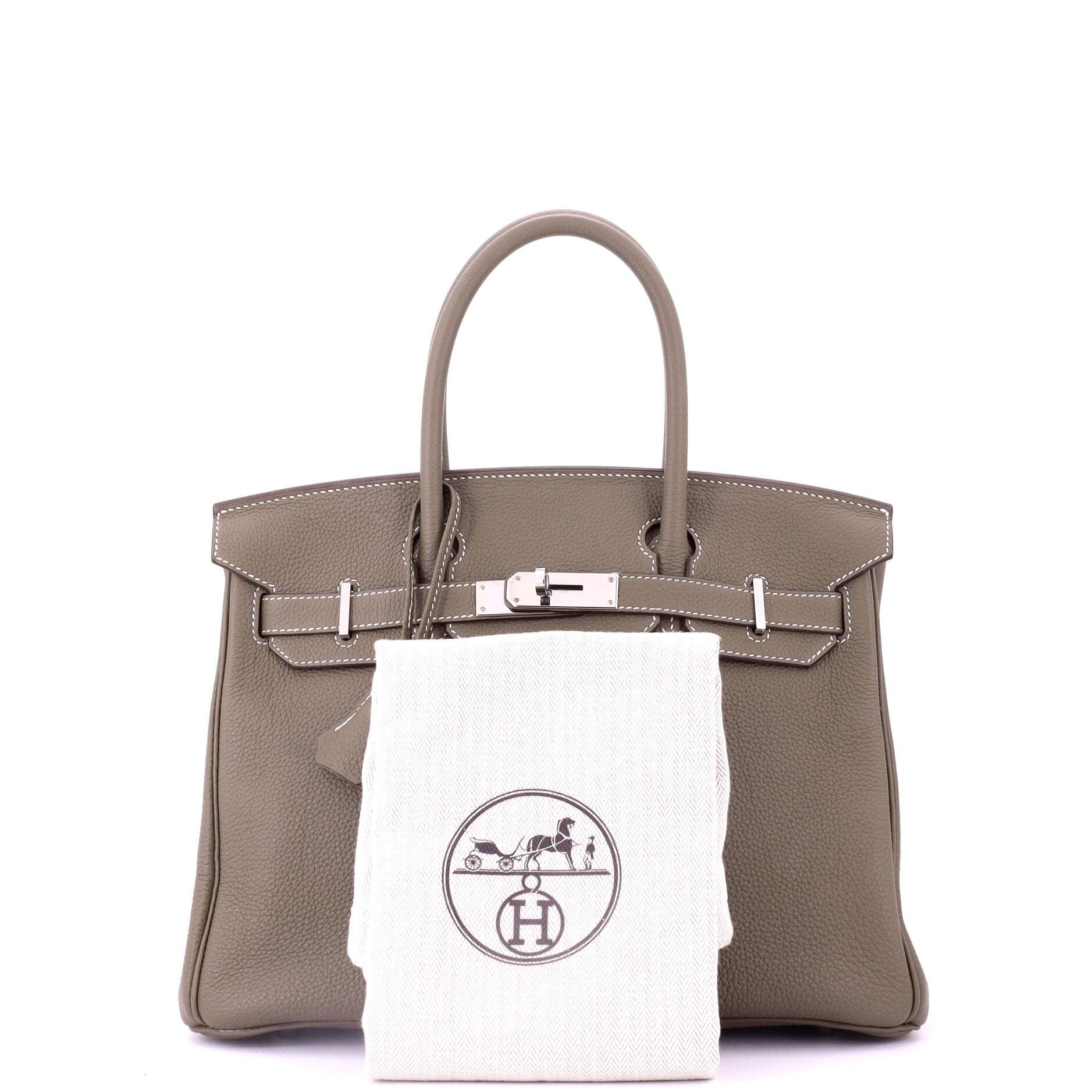 Birkin Handbag Grey Togo with Palladium Hardware 30