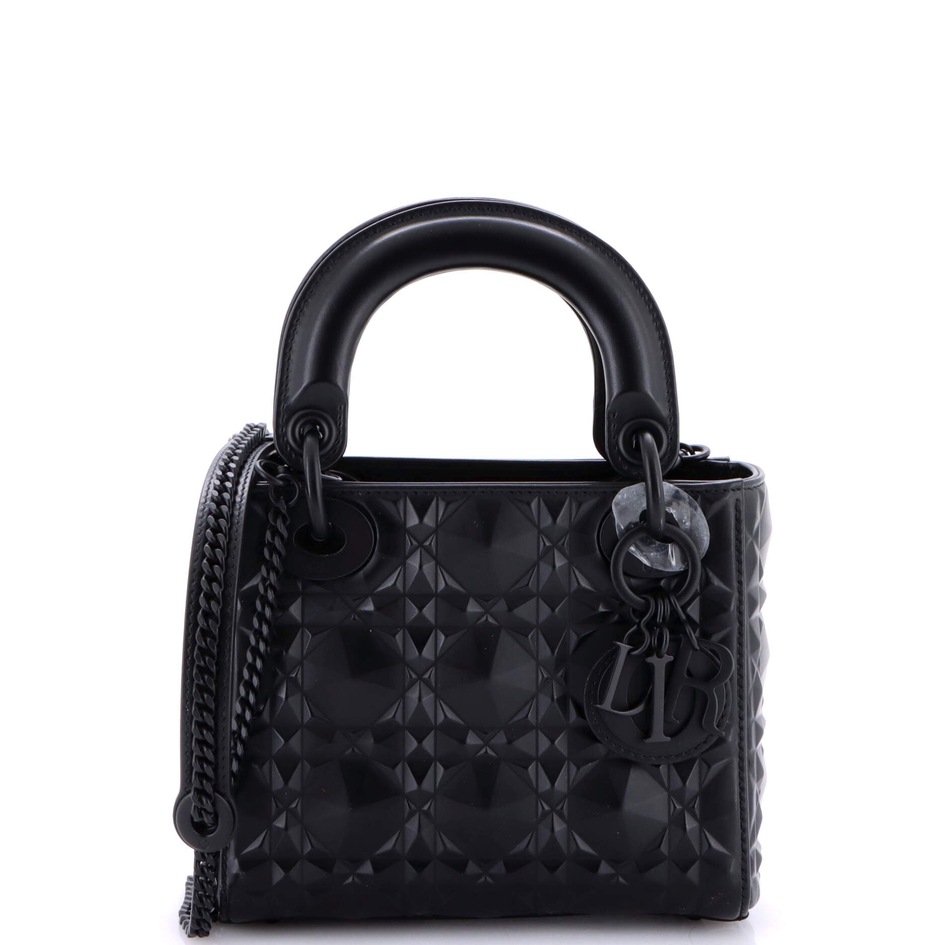 Lady Dior Bag Diamond Motif Cannage Calfskin Mini