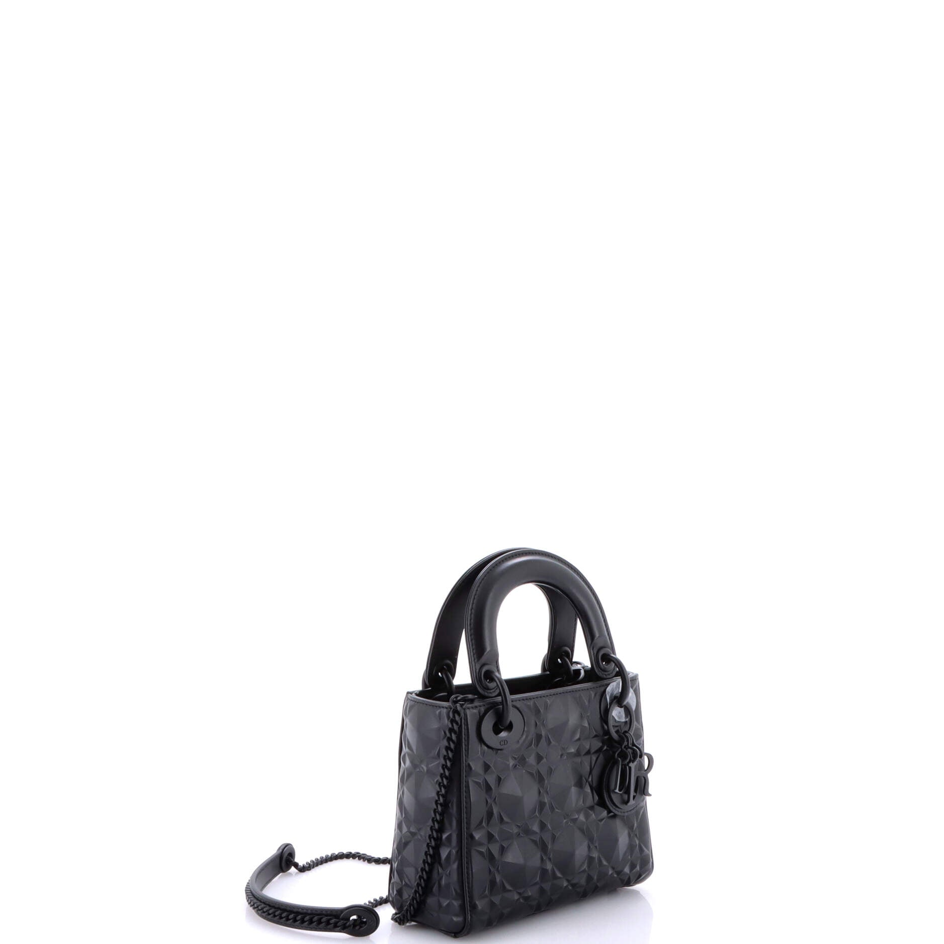 Lady Dior Bag Diamond Motif Cannage Calfskin Mini