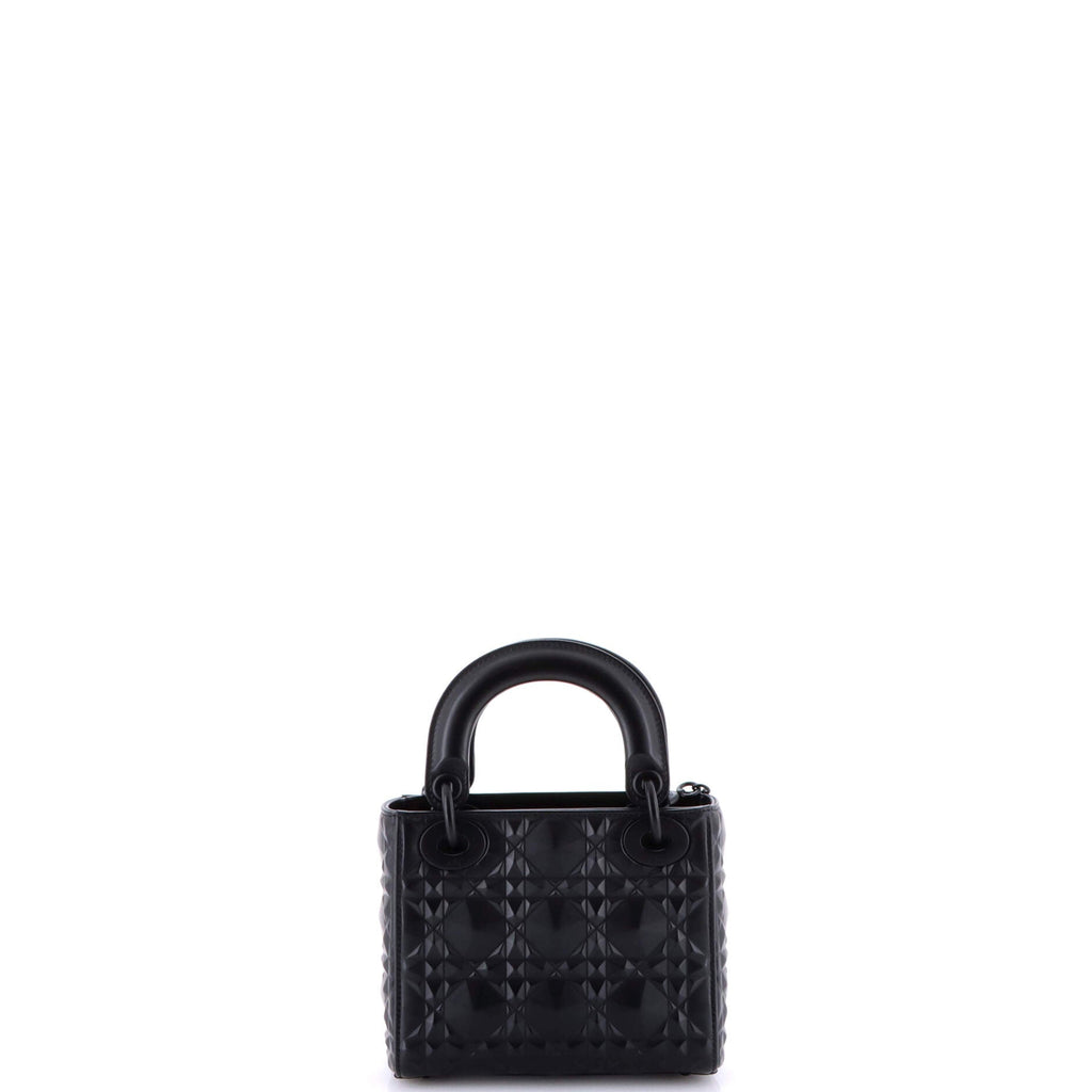 Lady Dior Bag Diamond Motif Cannage Calfskin Mini