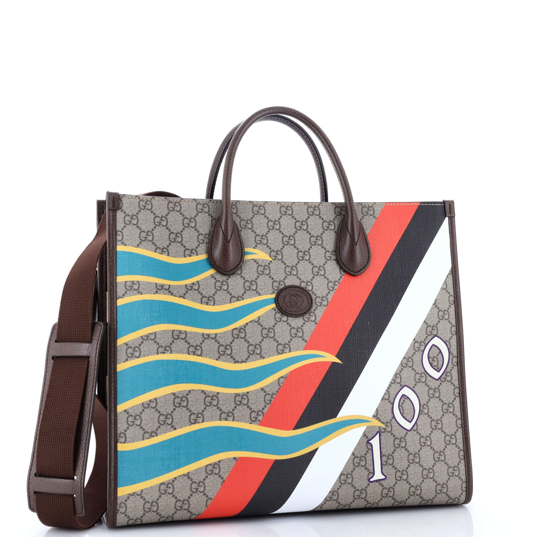 Interlocking G Patch Convertible Tote Printed GG Coated Canvas Medium
