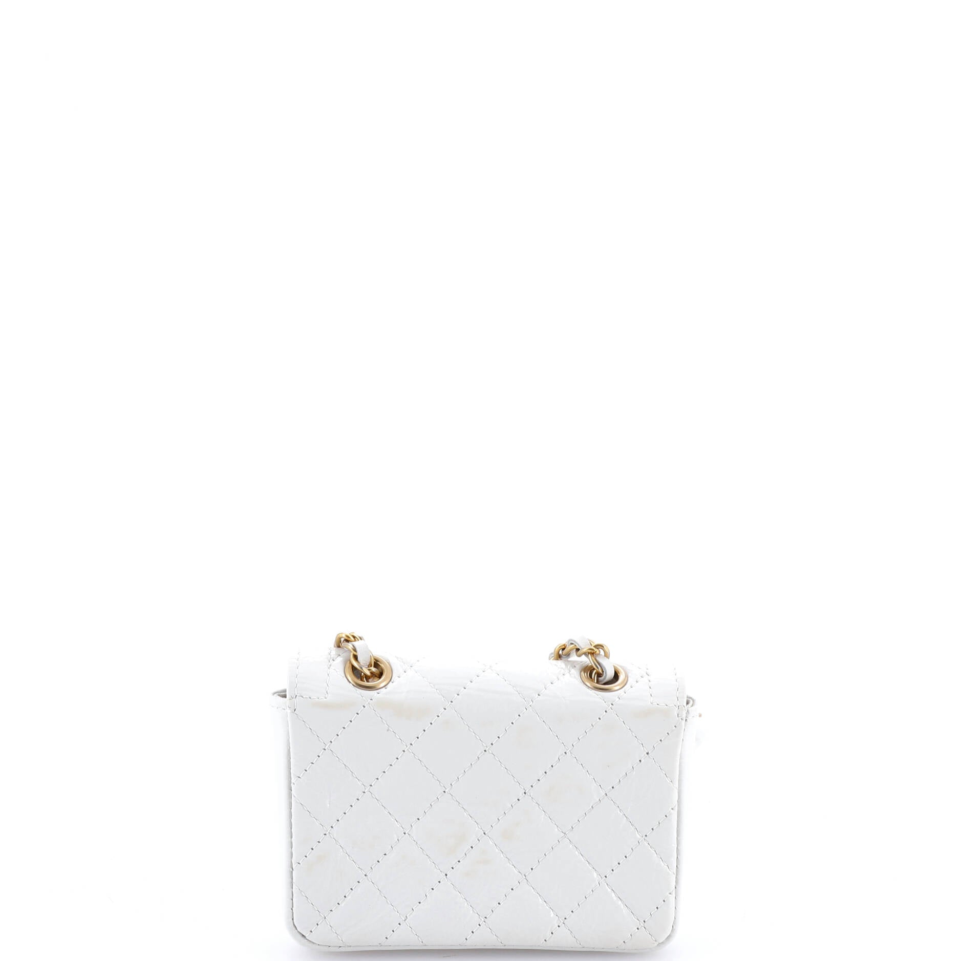 CC Chain Belt Bag Quilted Shiny Aged Calfskin