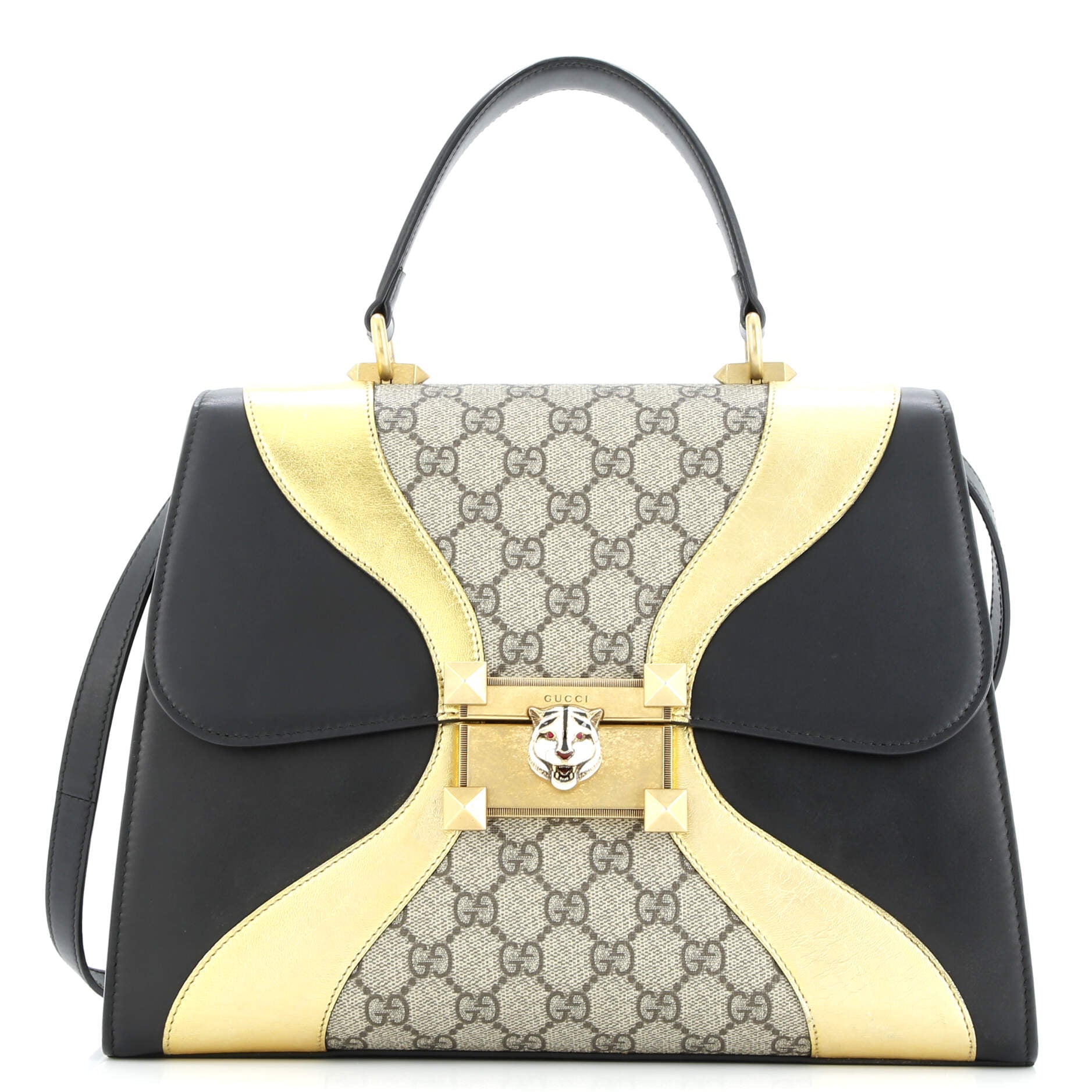 Osiride Top Handle Bag GG Coated Canvas and Leather Medium