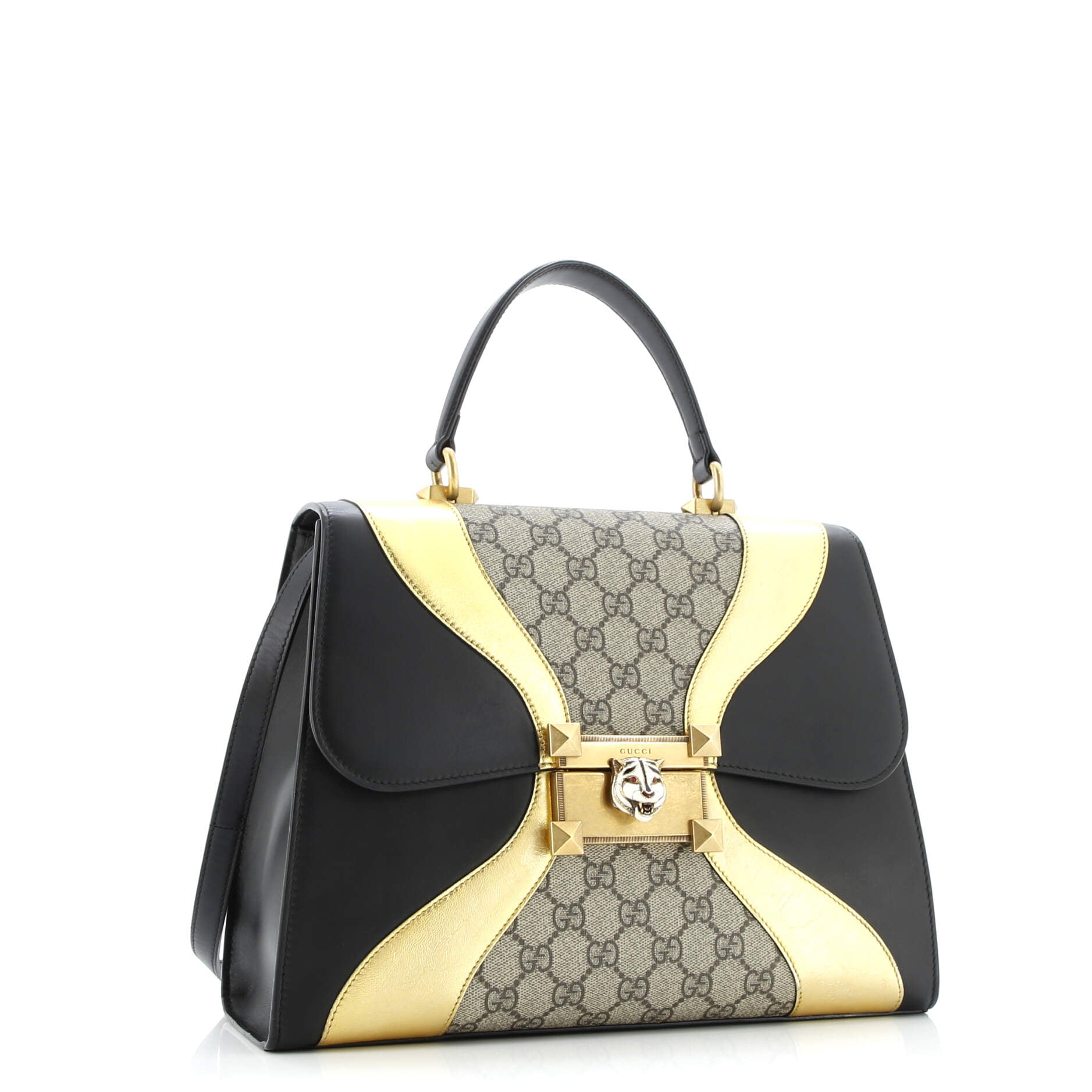Osiride Top Handle Bag GG Coated Canvas and Leather Medium