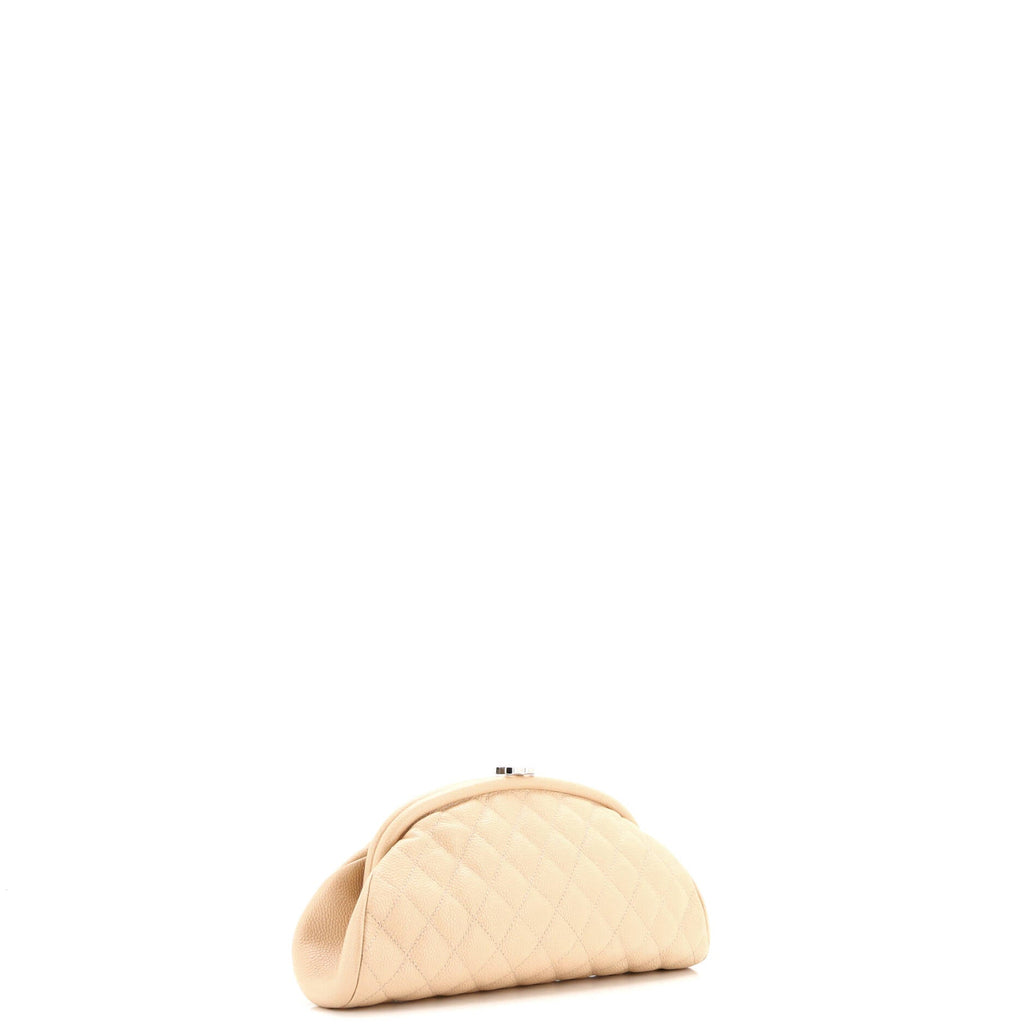 Timeless Clutch Quilted Caviar