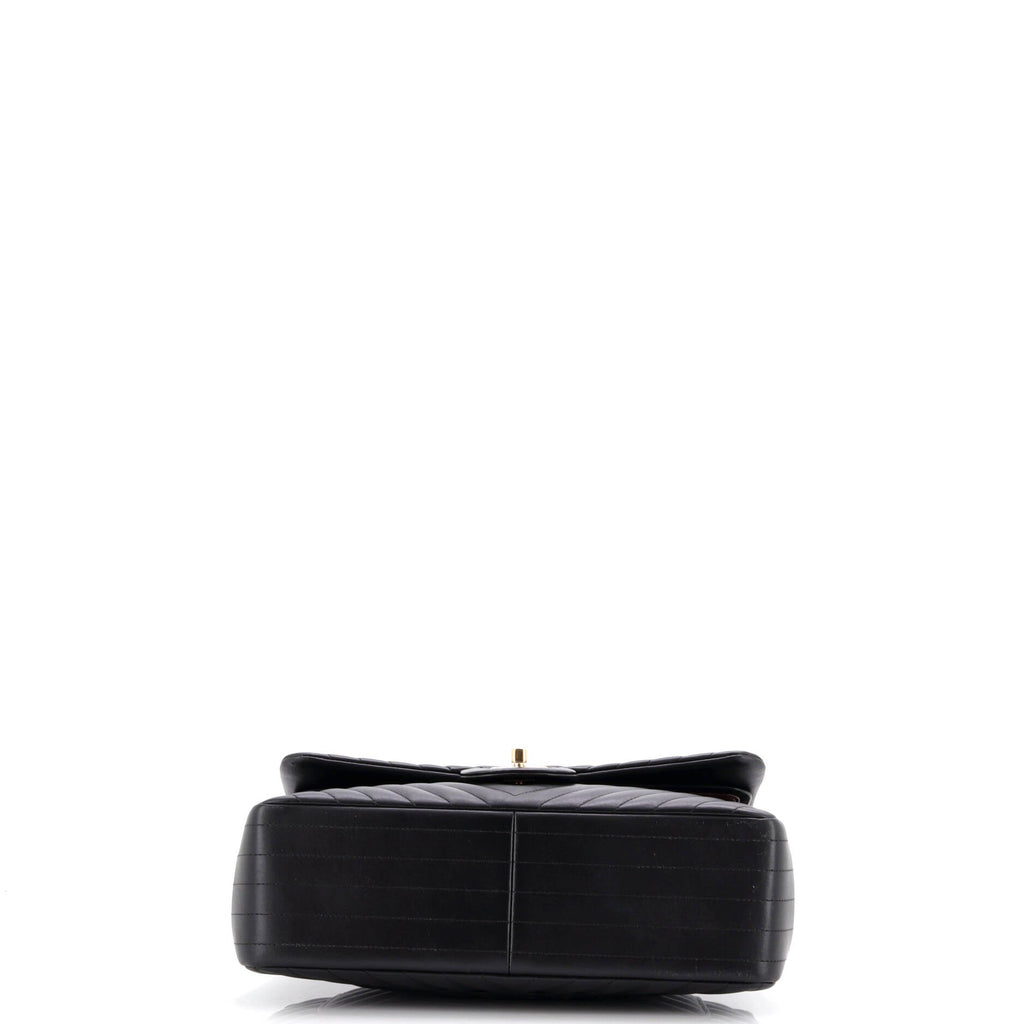 Classic Double Flap Bag Chevron Lambskin Jumbo