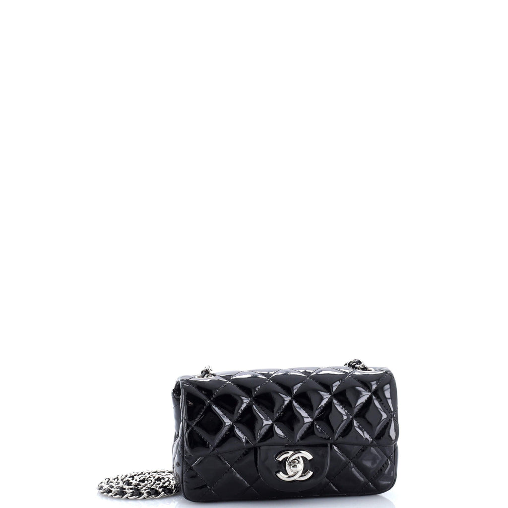 Classic Single Flap Bag Quilted Patent Extra Mini