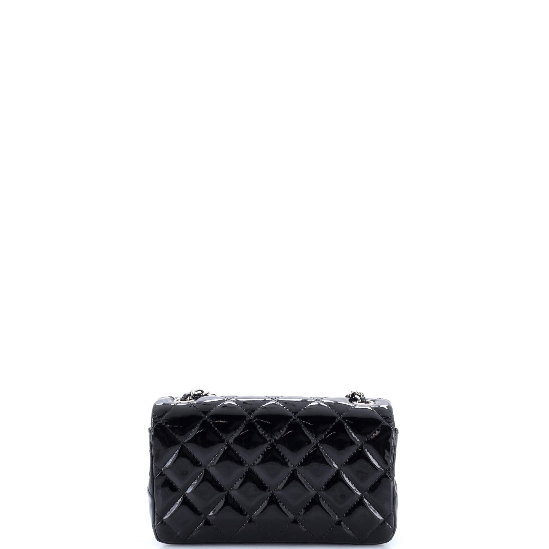 Classic Single Flap Bag Quilted Patent Extra Mini