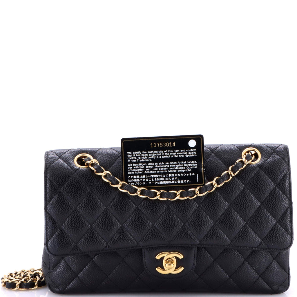 Classic Double Flap Bag Quilted Caviar Medium