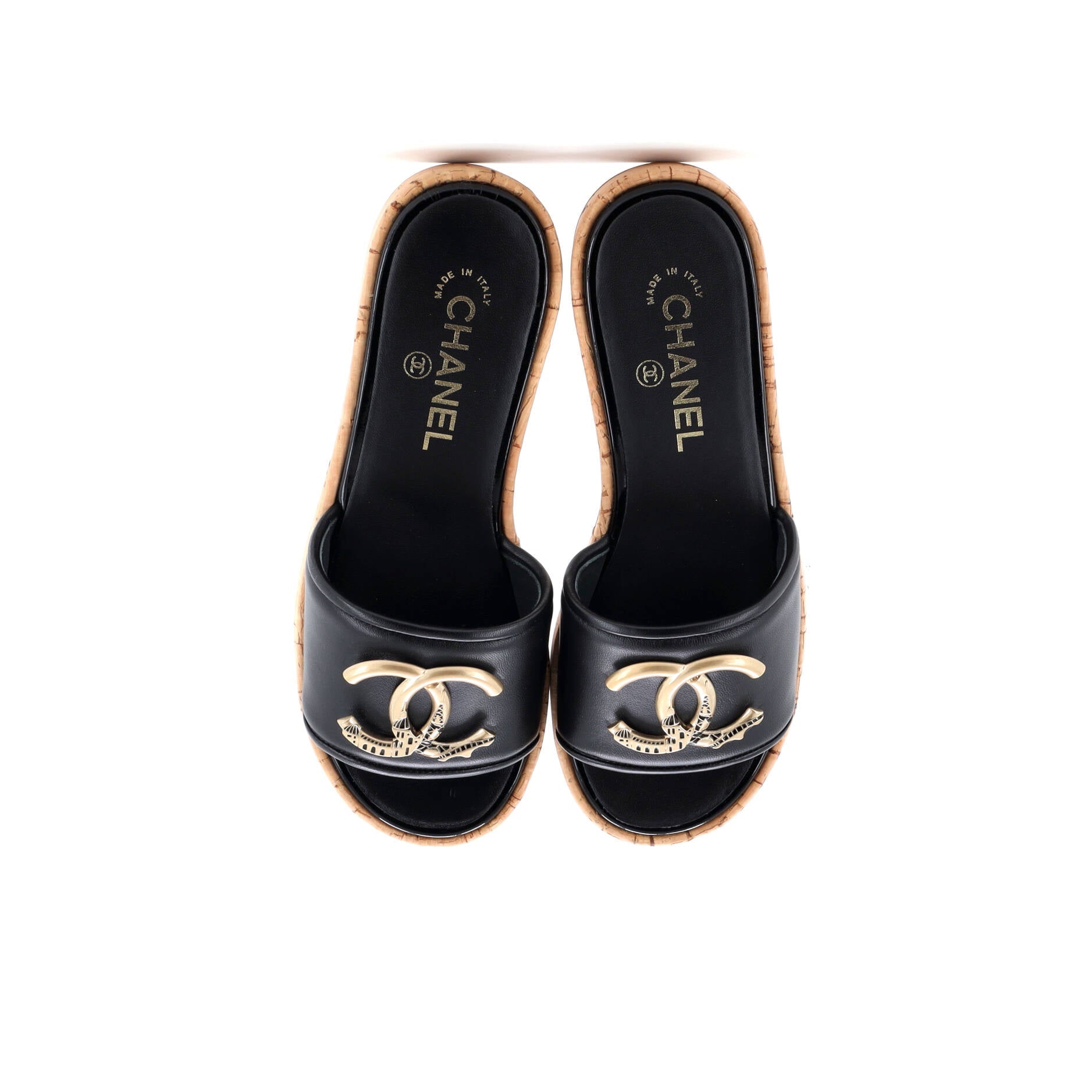 Women's CC Mule Sandals Leather and Cork
