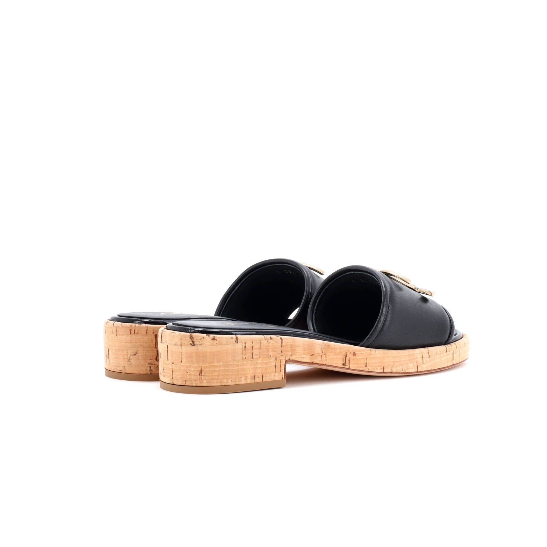 Women's CC Mule Sandals Leather and Cork