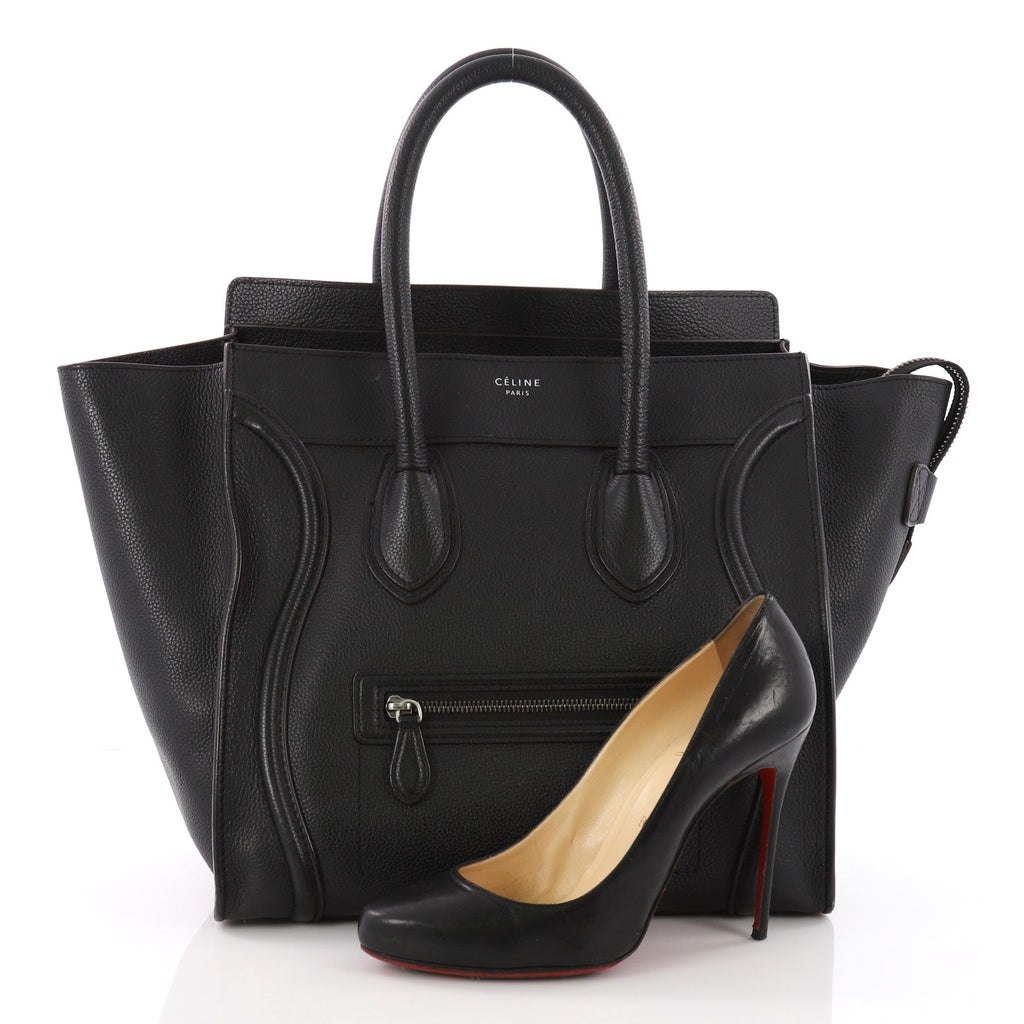 Luggage Handbag Grainy Leather Mini