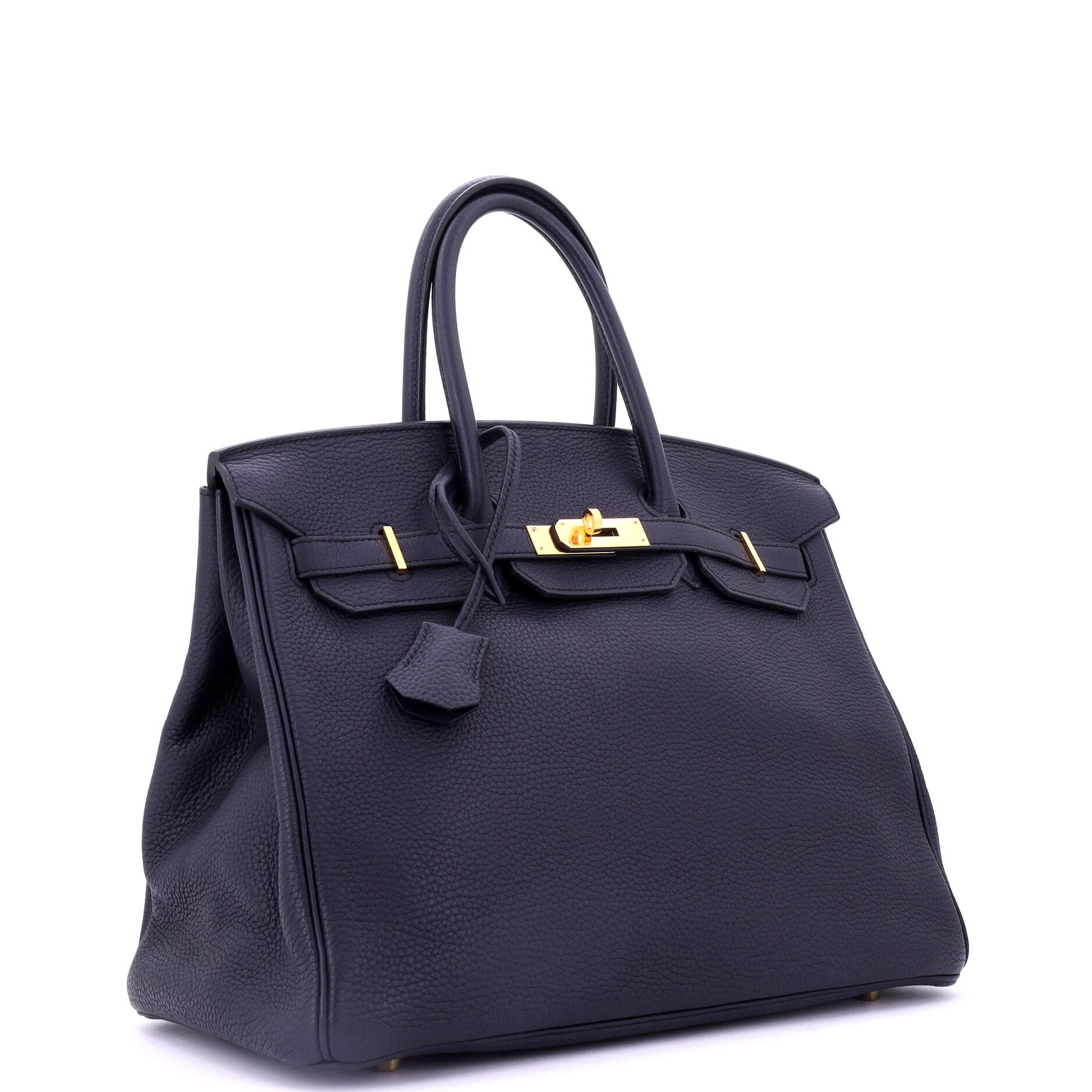 Birkin Handbag Bleu Indigo Togo with Gold Hardware 35