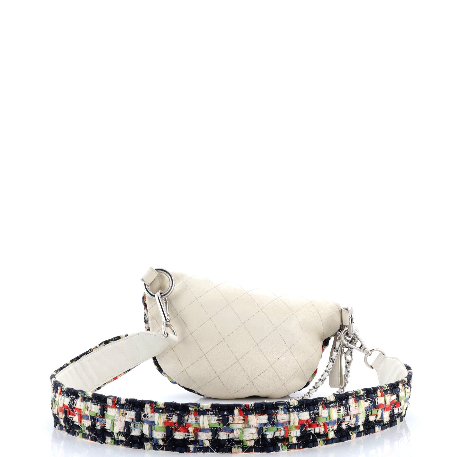 Convertible Waist Bag Tweed with Quilted Leather