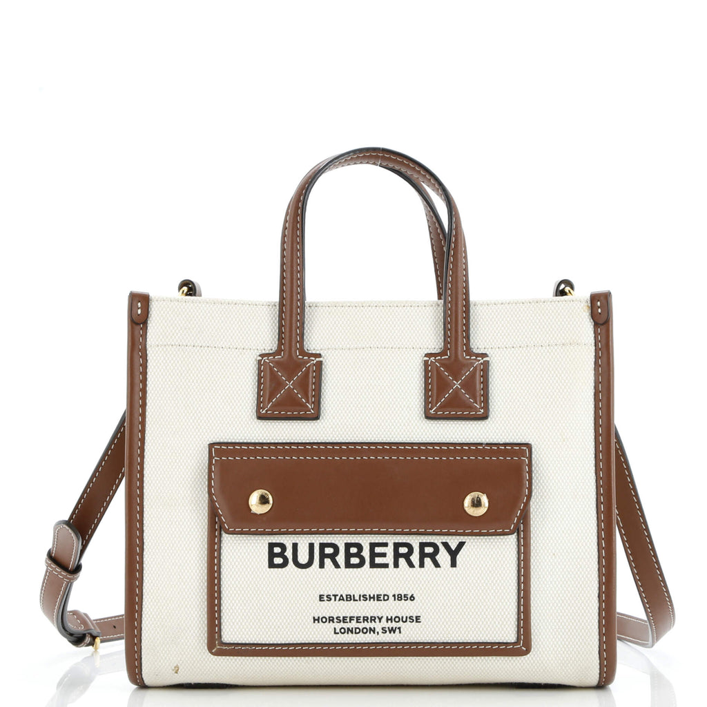 Freya Shopping Tote Canvas with Leather Mini