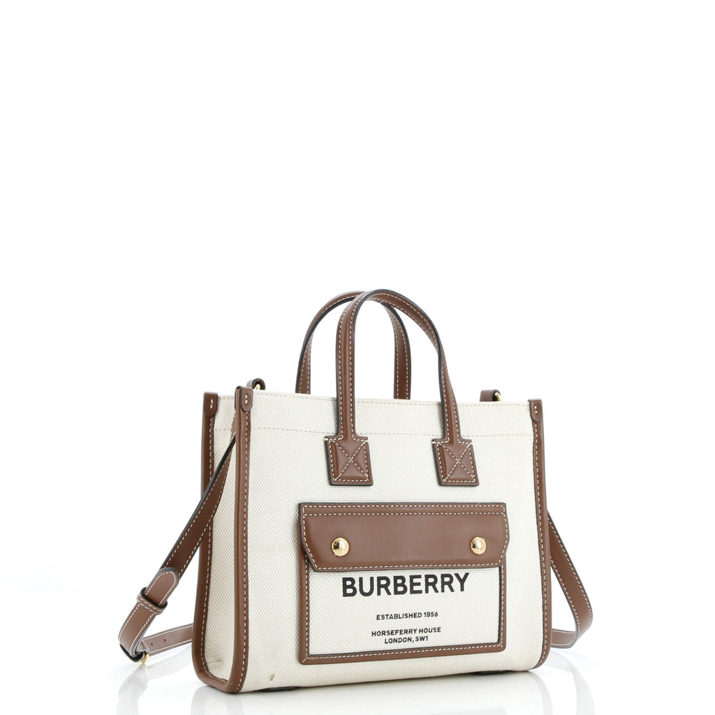 Freya Shopping Tote Canvas with Leather Mini