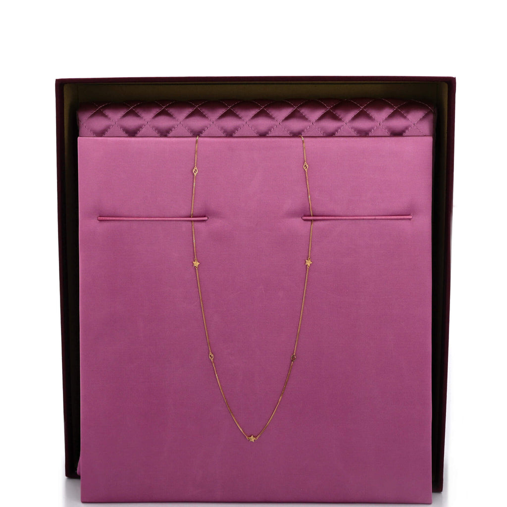 GG Running Star Station Necklace 18K Yellow Gold