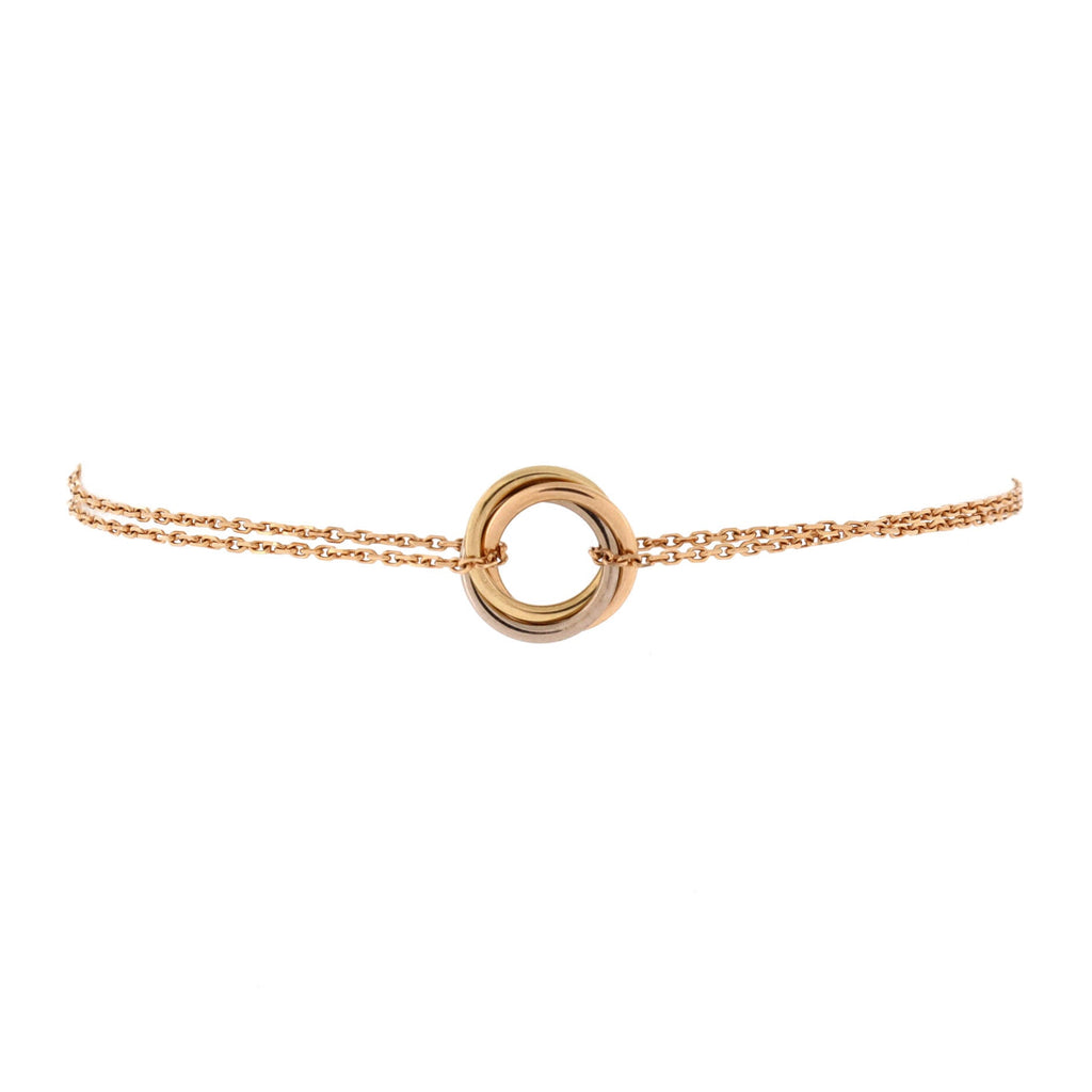 Trinity Chain Bracelet 18K Tricolor Gold