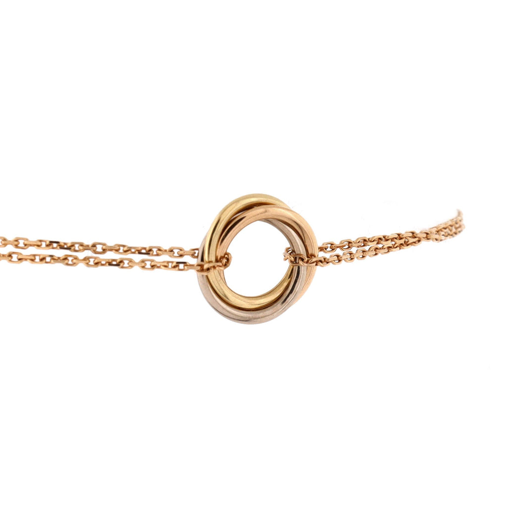 Trinity Chain Bracelet 18K Tricolor Gold