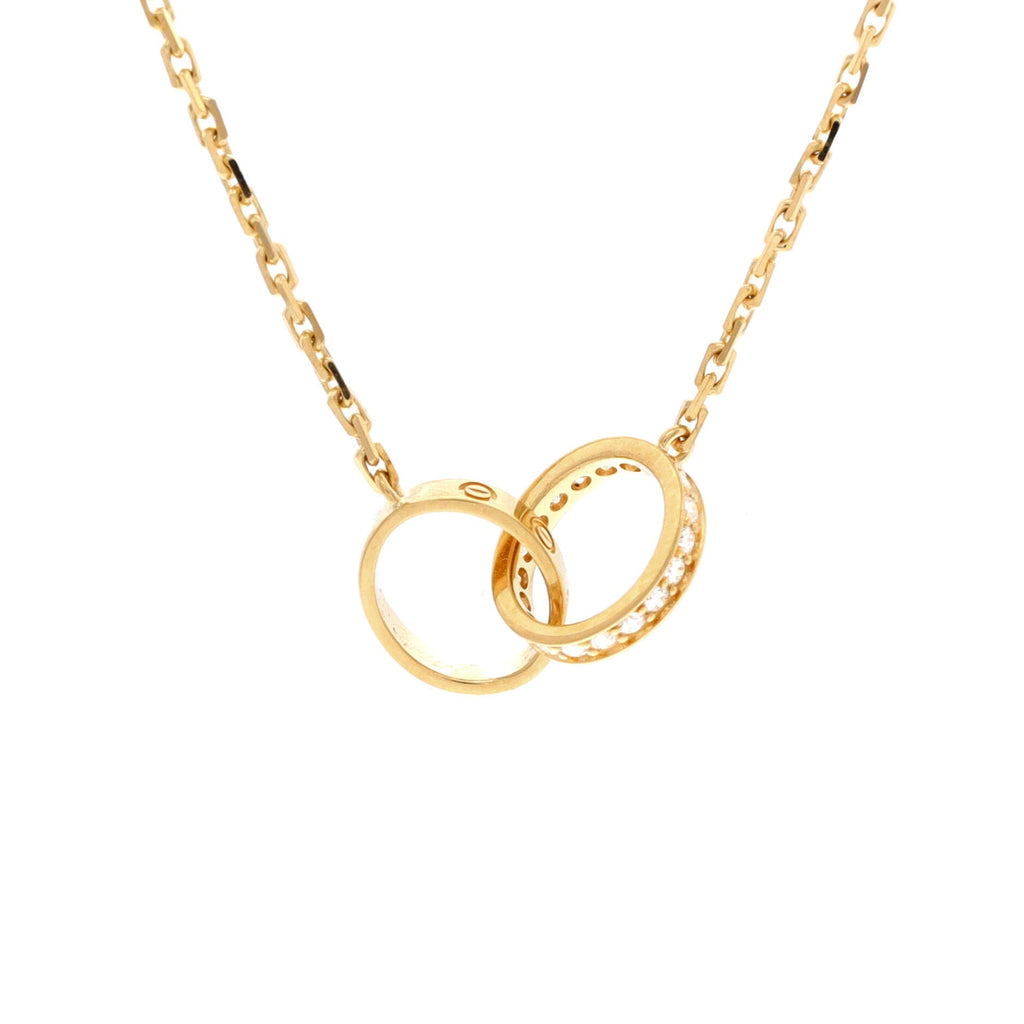 Love Interlocking Necklace 18K Yellow Gold and Diamonds