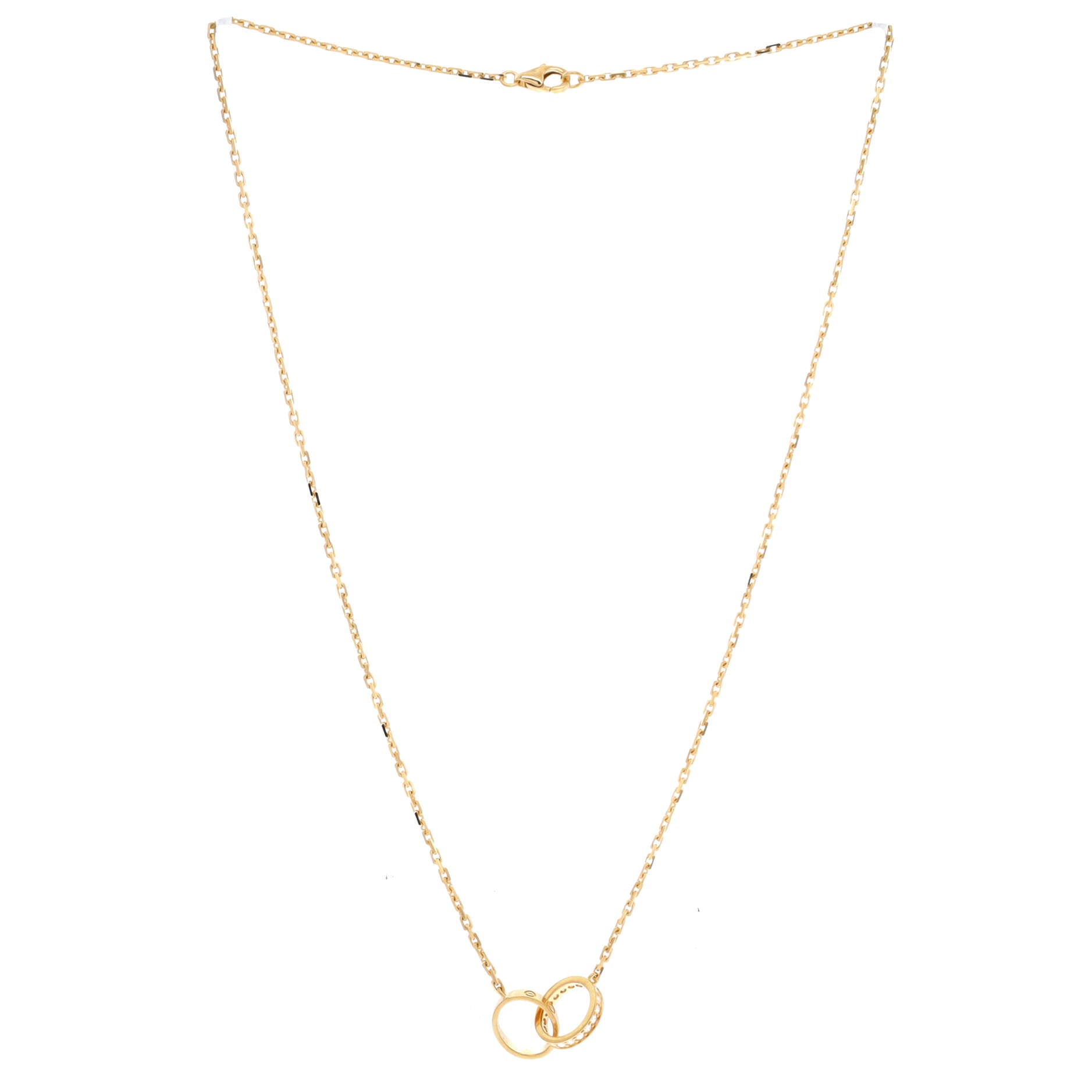 Love Interlocking Necklace 18K Yellow Gold and Diamonds