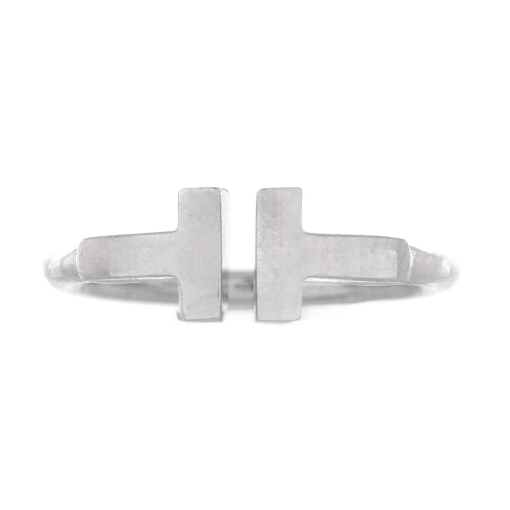 T Wire Ring 18K White Gold