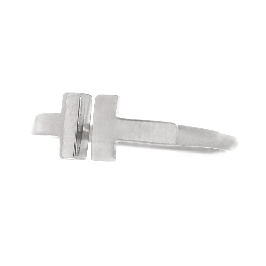 T Wire Ring 18K White Gold
