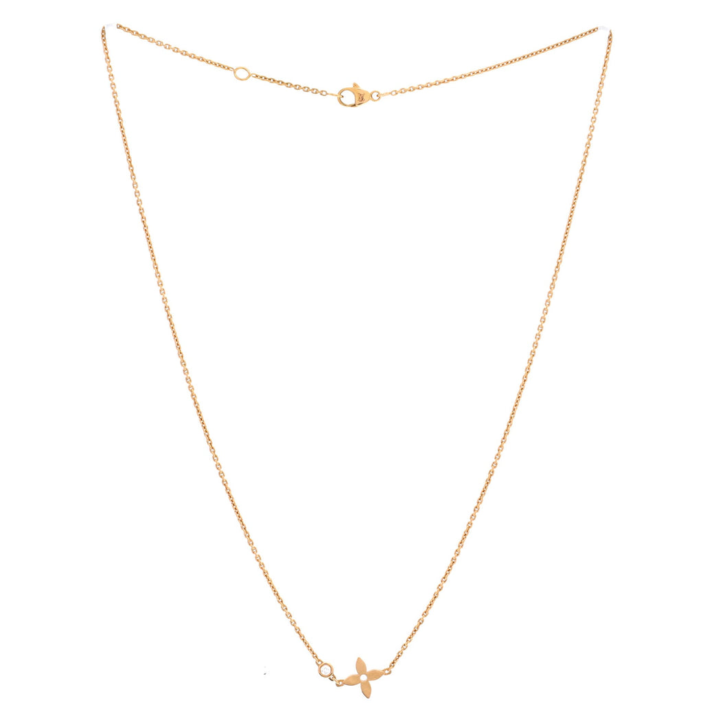 Monogram Idylle Necklace 18K Rose Gold with Diamond
