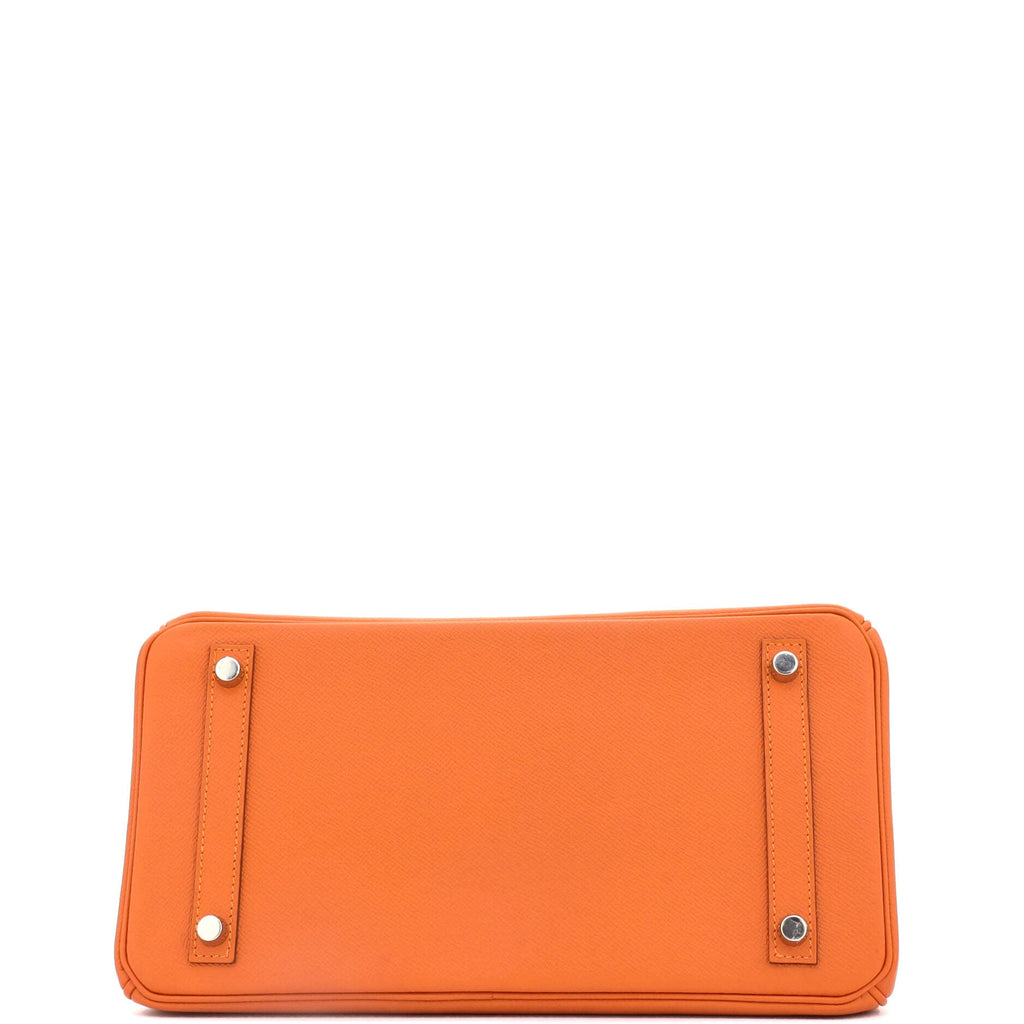 Birkin Handbag Orange H Epsom with Palladium Hardware 30