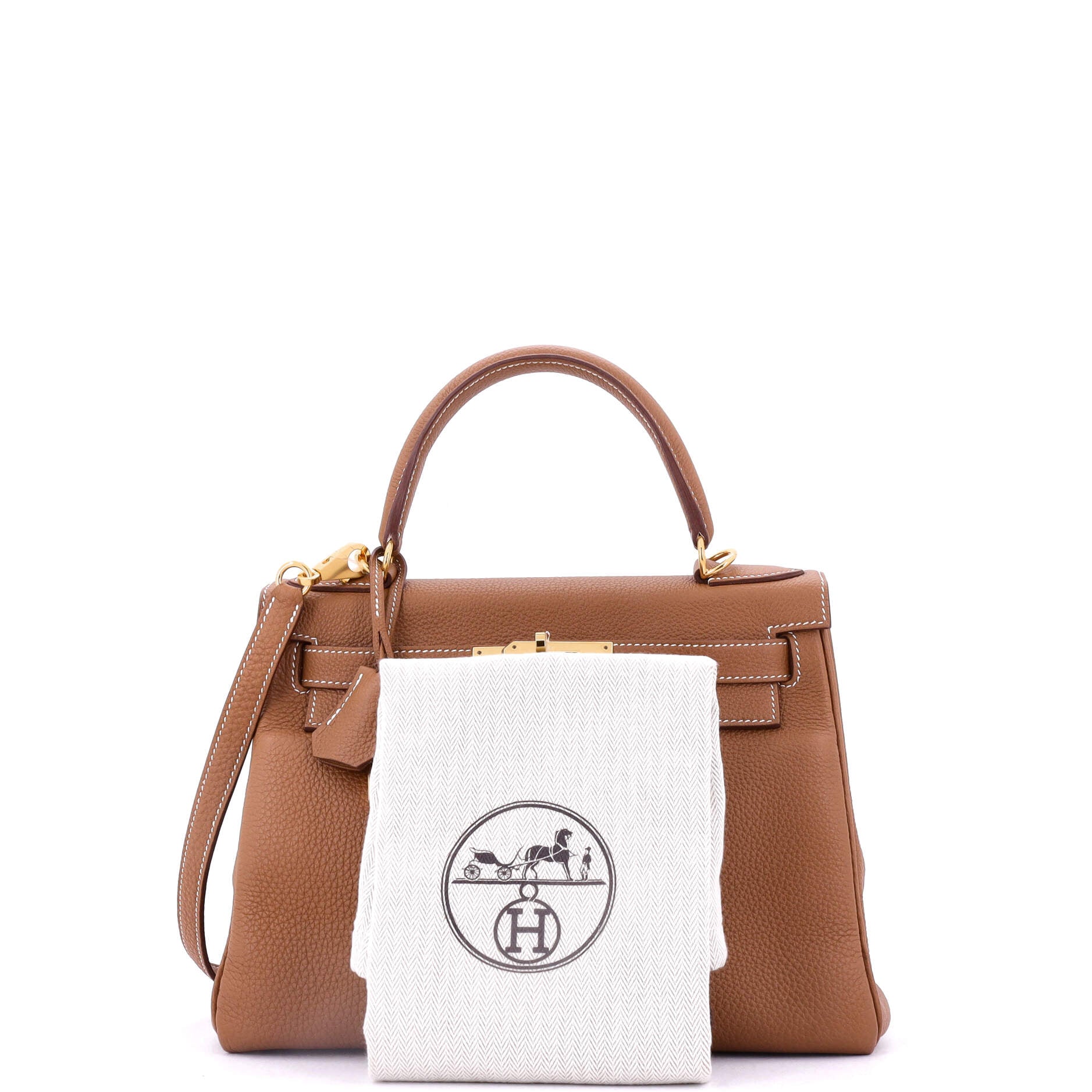 Kelly Handbag Gold Togo with Gold Hardware 28