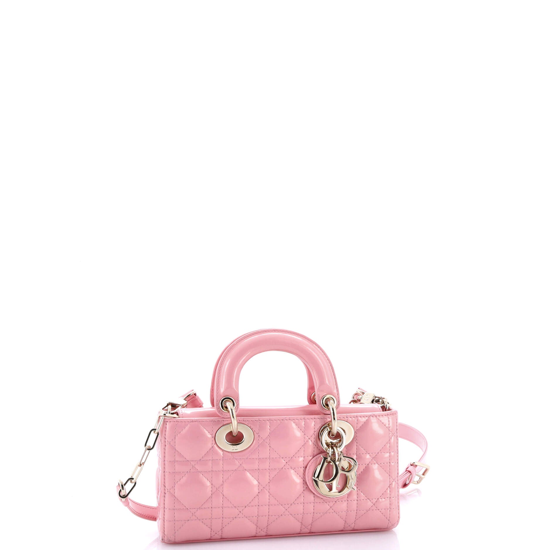Lady D-Joy Bag Cannage Quilt Iridescent Patent Medium