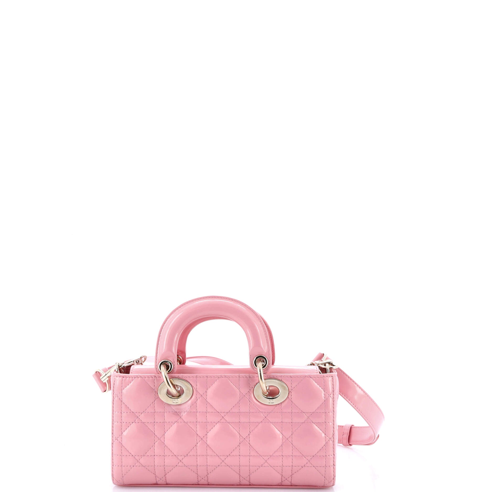 Lady D-Joy Bag Cannage Quilt Iridescent Patent Medium