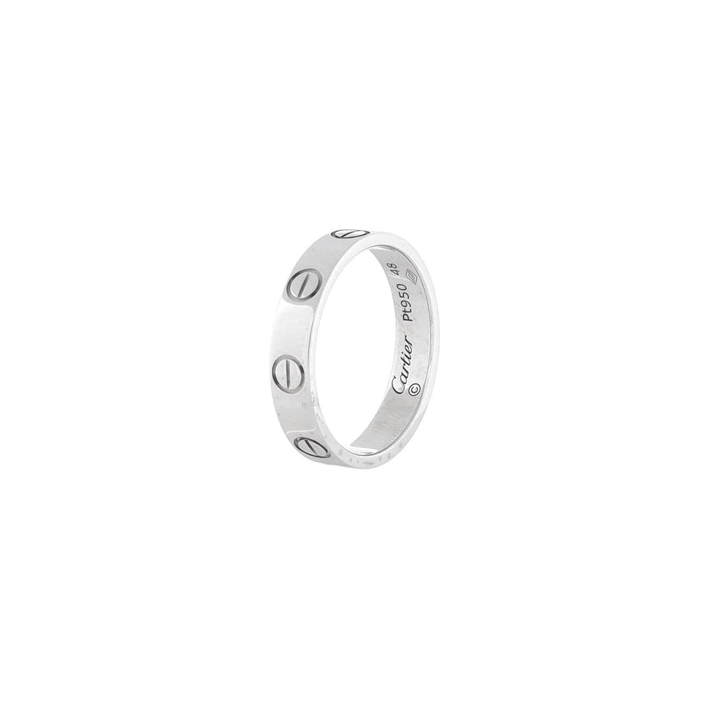 Love Wedding Band Ring Platinum