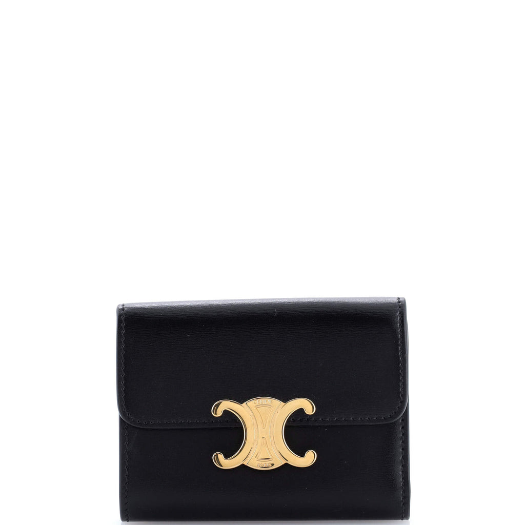 Triomphe Trifold Wallet Leather Small