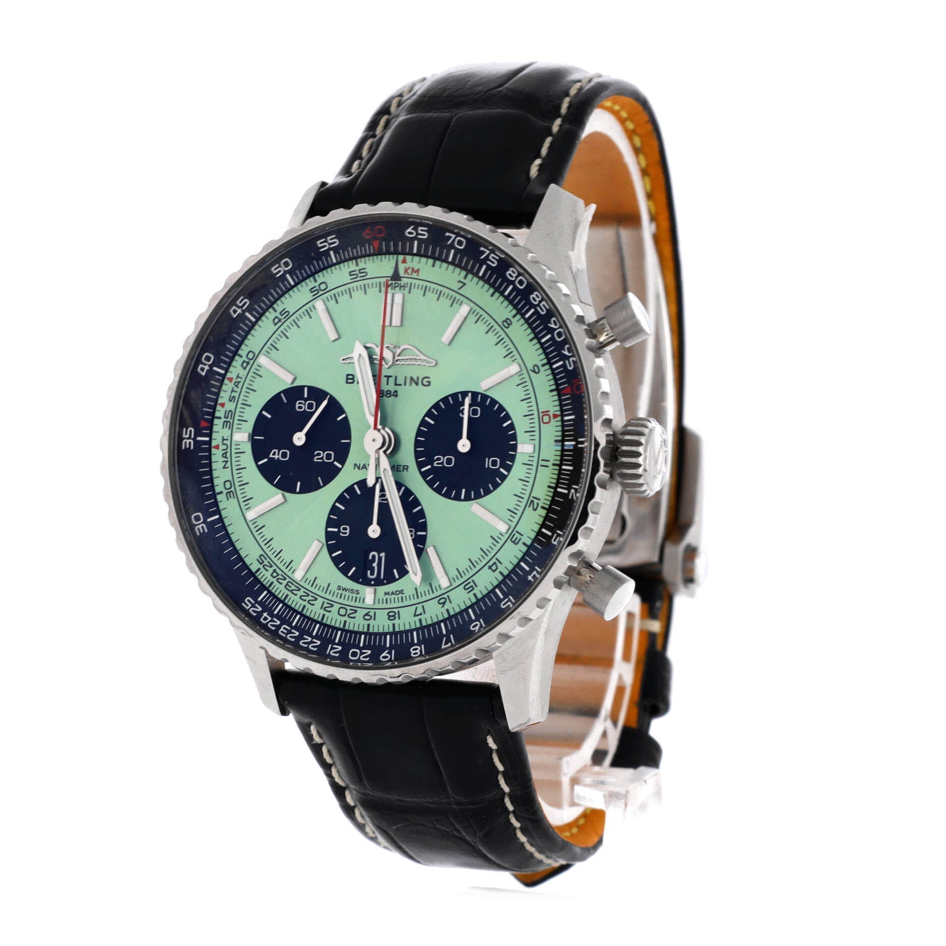 Navitimer B01 Chronograph Automatic Watch Stainless Steel and Alligator 43