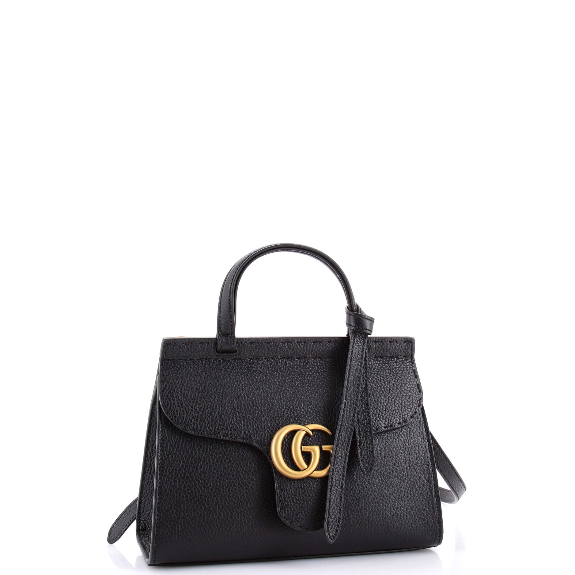 GG Marmont Top Handle Bag Leather Mini