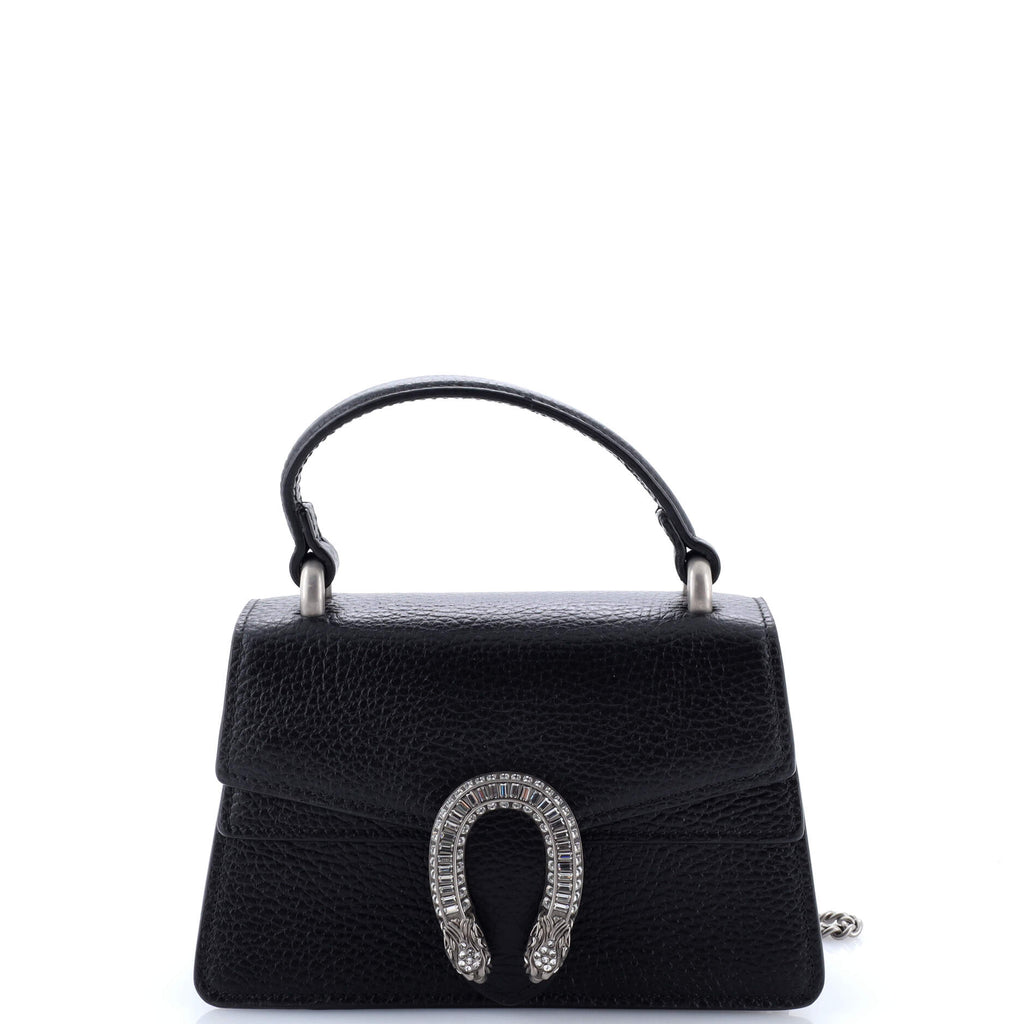 Dionysus Top Handle Bag Leather with Crystals Mini