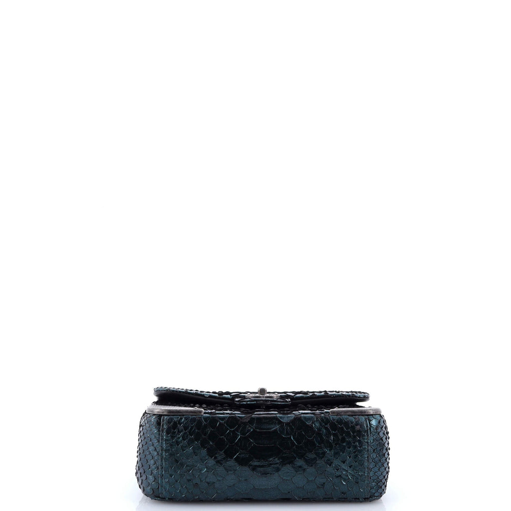 Classic Single Flap Bag Python Mini