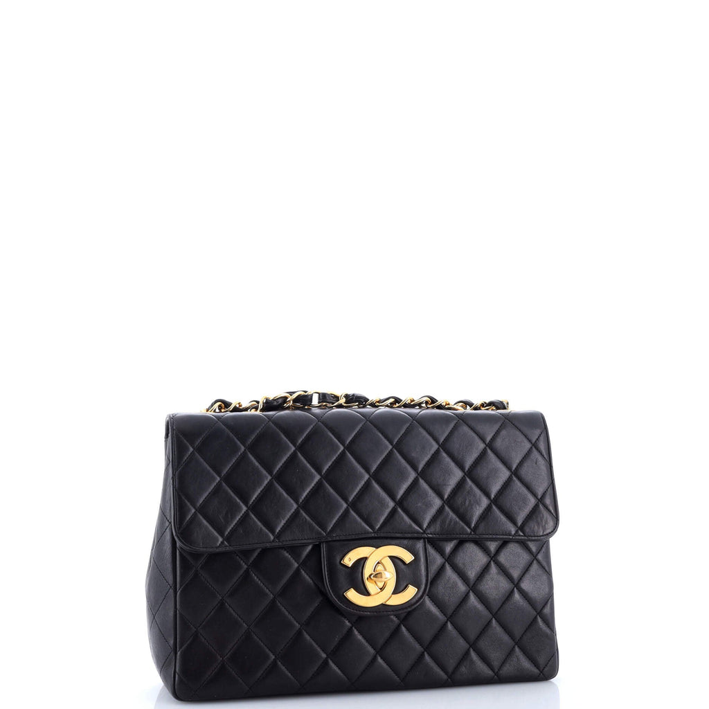 Vintage Classic Single Flap Bag Quilted Lambskin Jumbo
