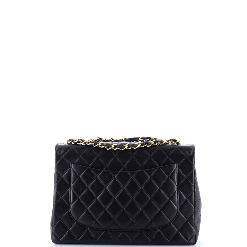 Vintage Classic Single Flap Bag Quilted Lambskin Jumbo