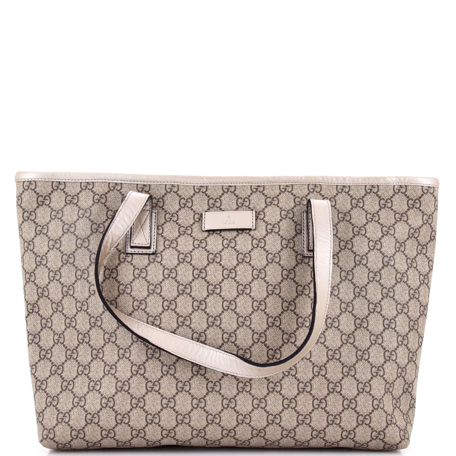 Plus Tote GG Coated Canvas with Leather Medium